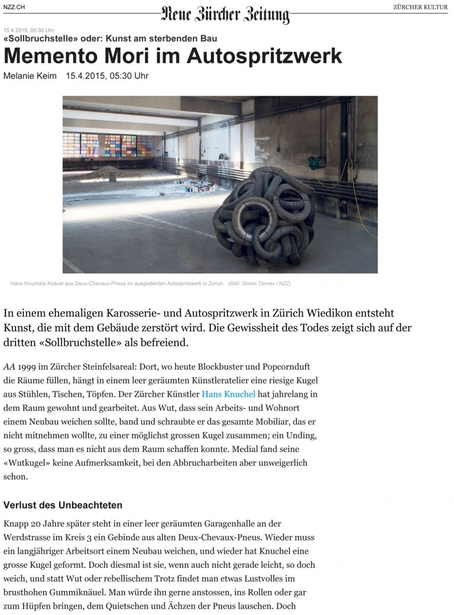 Die Sollbruchstelle in der NZZ