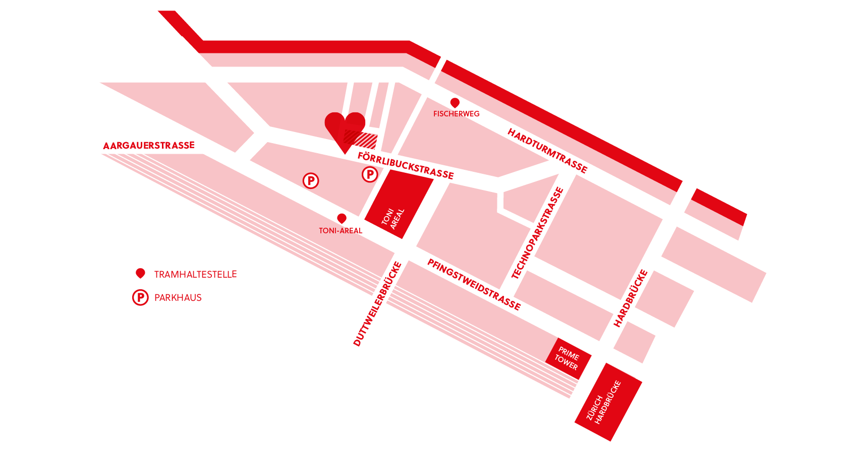 Anfahrtsplan Förrlibuckstrasse 80 8005 Zürich